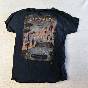 Chemistry Chevrolet Corvette T-Shirt Mens Small Black Graphic Print Short Sleeve